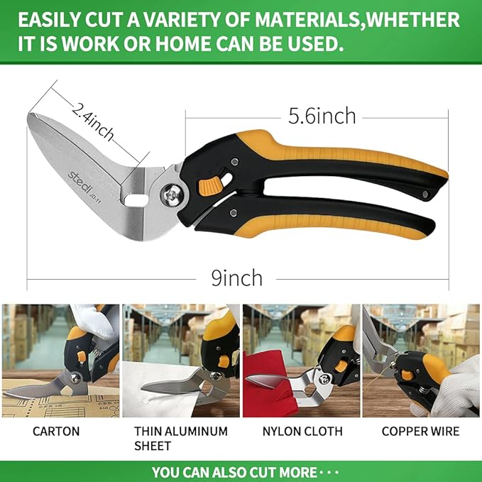stedi 9-Inch Scissor Heavy Duty, All Purpose Scissors, Cardboard and Carpet - Image 4