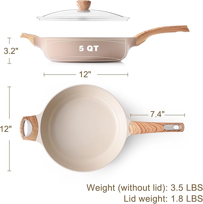 SENSARTE Ceramic Nonstick Frying Pan Skillet - Image 6