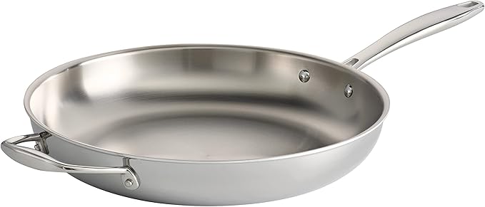 Tramontina Signature Tri-Ply Clad Stainless Steel 12-Inch Large Frying Pan by Tramontina