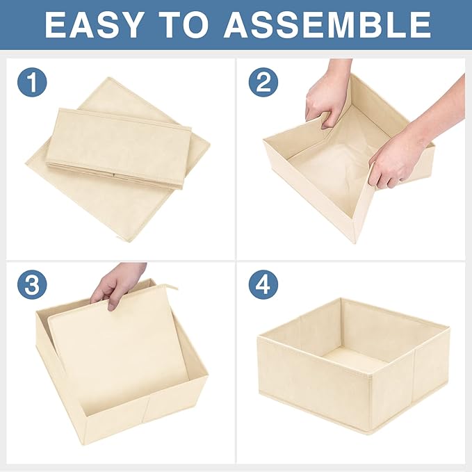 Criusia Drawer Organizer Clothes, 24 Pack Dresser Organizer Bins - Image 7