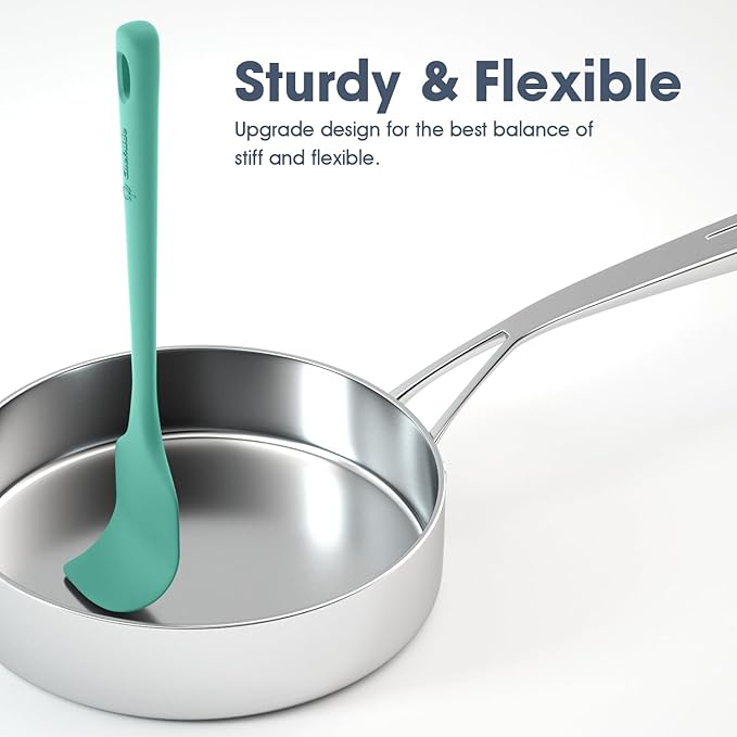 ChefAide 5 Pieces Silicone Spatula Set, Food Grade Rubber Spatula, Upgrade - Image 3