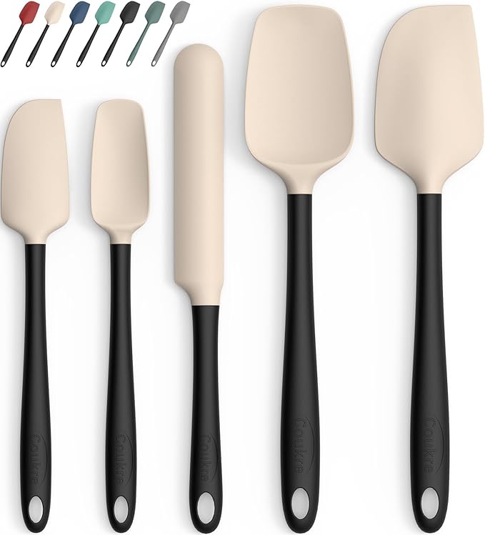 Coukre Silicone Spatula Set of 5, High Temperature Resistant, Food Grade by Coukre