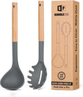 Silicone Pasta Fork and Ladle Spoon Set by BUNDLEPRO