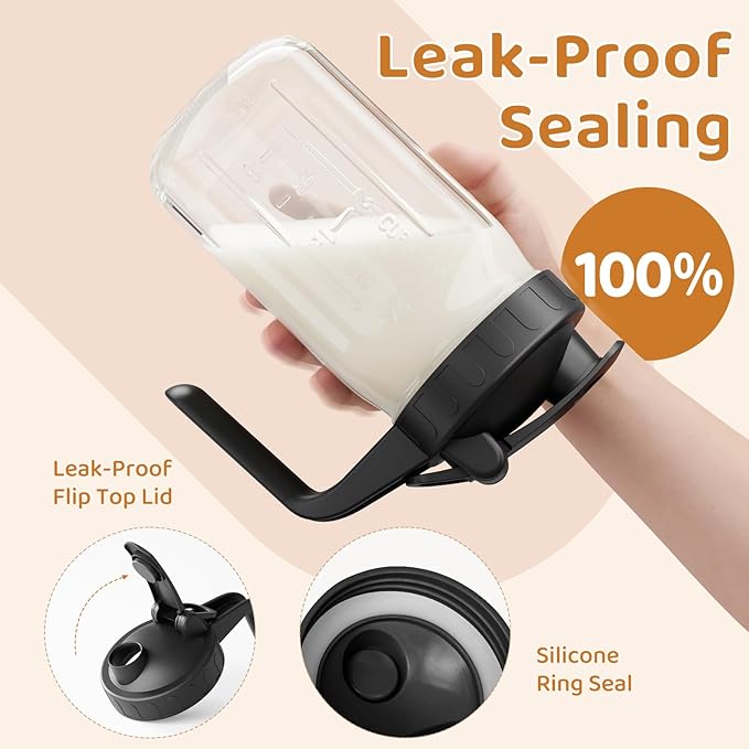 Breast Milk Pitcher, Mason Jar 32 oz, Wide Mouth Jar - Image 4