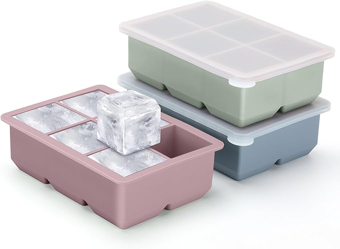 Excnorm Silicone Ice Cube Trays 3 Pack by Excnorm