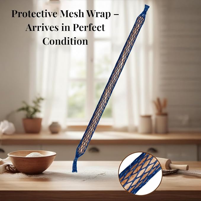 Beech Wood Non-Stick Oil Rolling Pin -Turkish Oklava-Infused Smooth Surface - Image 7