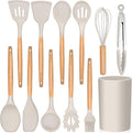 E-far Kitchen Utensils Set of 12, Silicone Cooking Utensils by E-far
