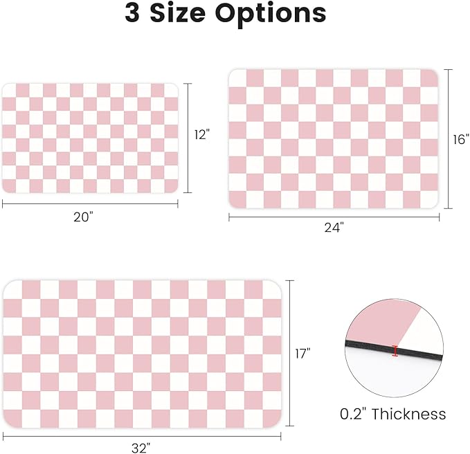 12" x 20" Checkered Dish Drying Mat - Image 2