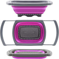 Qimh Collapsible Colander, Kitchen Colander Set Over Sink Strainer by Qimh
