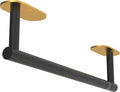 Paper Towel Holder Under Cabinet Black and Gold, Self Adhesive or Wall Mounted by WZKALY
