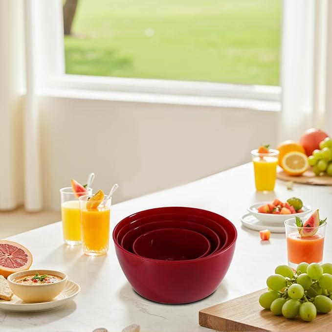 4-Piece Classic Plastic Prep Bowls - Image 8