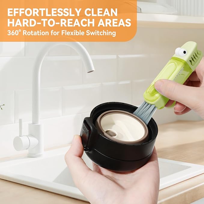 3 in 1 Cup Lid Gap Cleaning Brush Set, Silicone Cup Lid Gap Cleaner, Home - Image 3