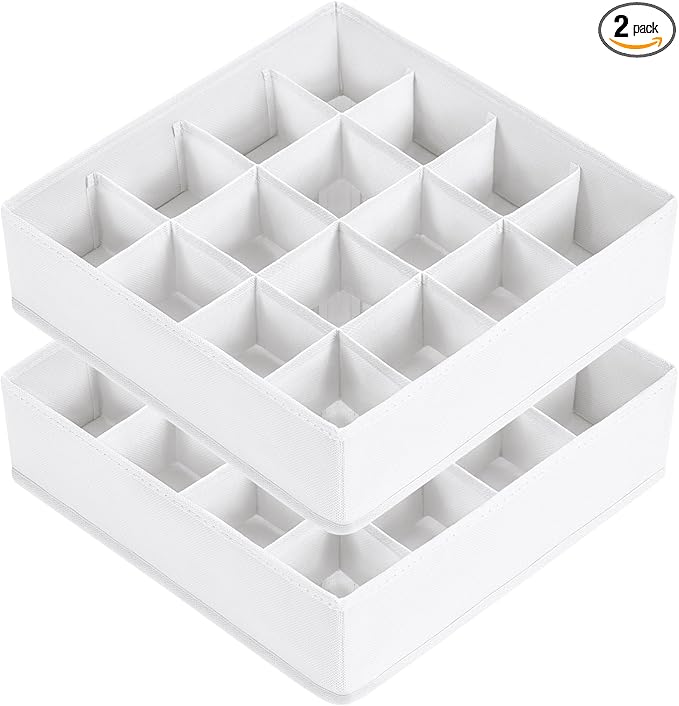 Joyoldelf Sock Drawer Organizer Divider, 16-Cell Underwear Organizers and by APPRECIATELIFERELAXYOURSOUL