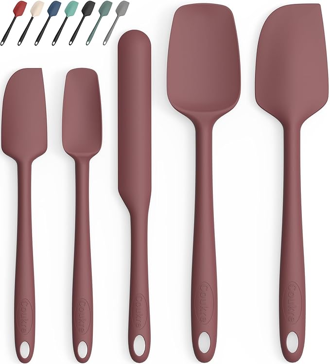 Coukre Silicone Spatula Set of 5, High Temperature Resistant, Food Grade by Coukre