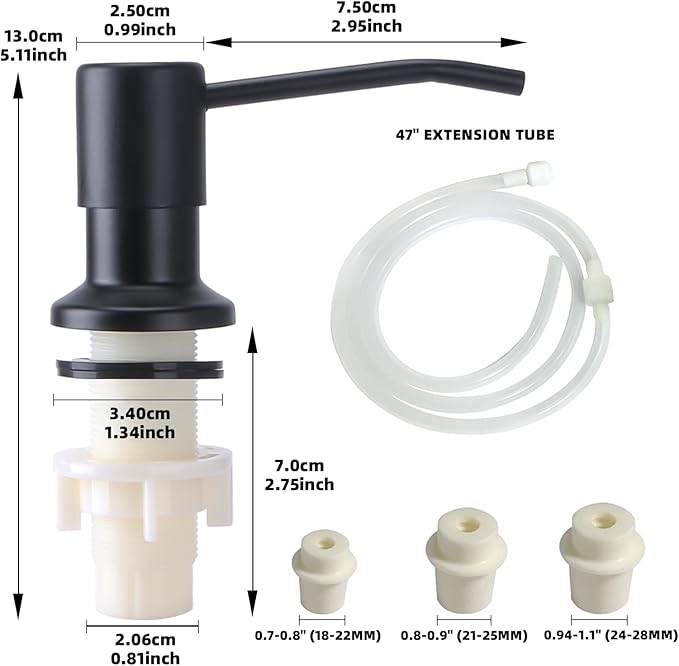 Soap Dispenser for Kitchen Sink, Built in Sink Soap Dispenser, Countertop Soap - Image 6