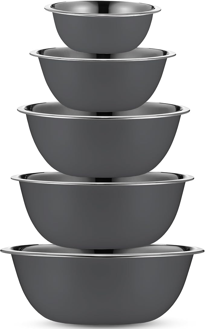 WHYSKO Meal Prep Stainless Steel Mixing Bowls Set, Refrigerator, and Kitchen - Image 2