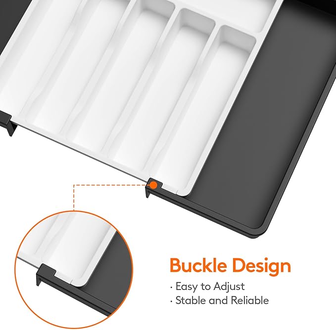 Lifewit Silverware Drawer Organizer, Expandable Utensil Tray - Image 6