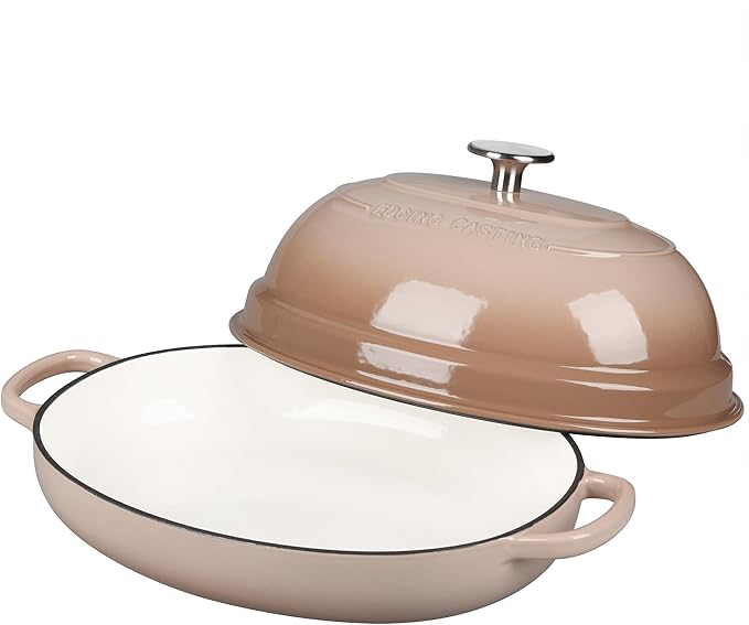 EDGING CASTING Enameled Oval Cast Iron Dutch Oven Pot - Image 5