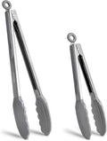 Tongs for Cooking, 600ºF High Heat-Resistant Stainless Steel Kitchen Tongs by EEKEDO