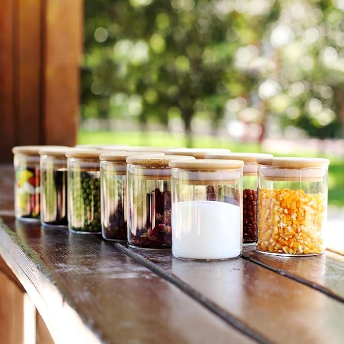 Tzerotone Glass Jars Set, Upgrade Spice Jars - Image 8