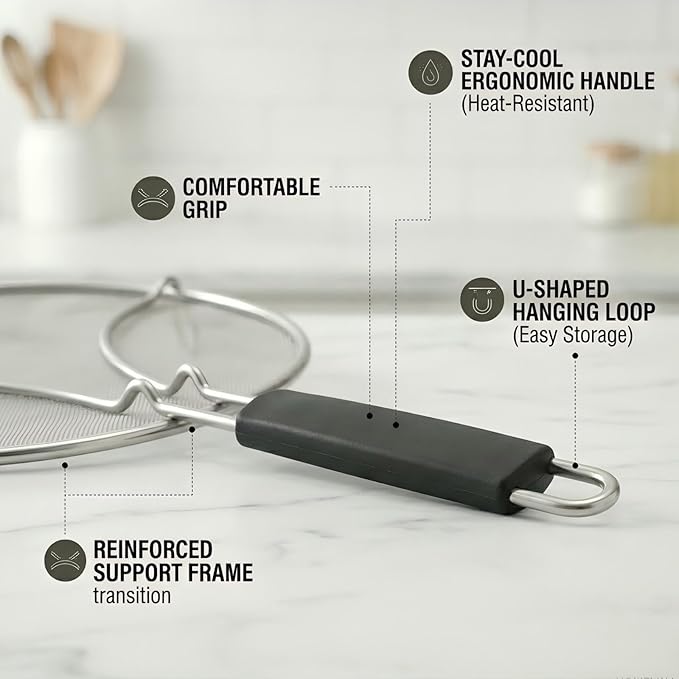 Splatter Screen for Frying Pan 3-Piece Set - Image 6