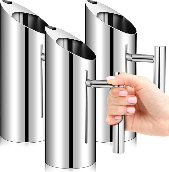 Funnymoom 3 Pack 35oz/1l Stainless Steel Water Pitcher Modern Metal Pitcher by Funnymoom
