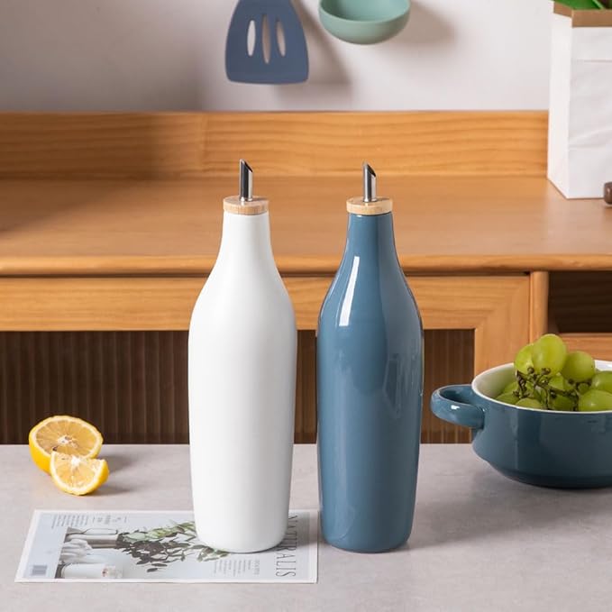 Sweejar Glossy Ceramic Olive Oil Dispenser Bottle - Image 4