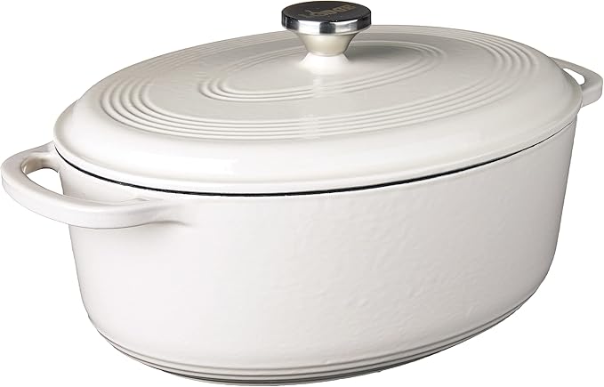 Lodge 7 Quart Enameled Cast Iron Oval Dutch Oven by Lodge