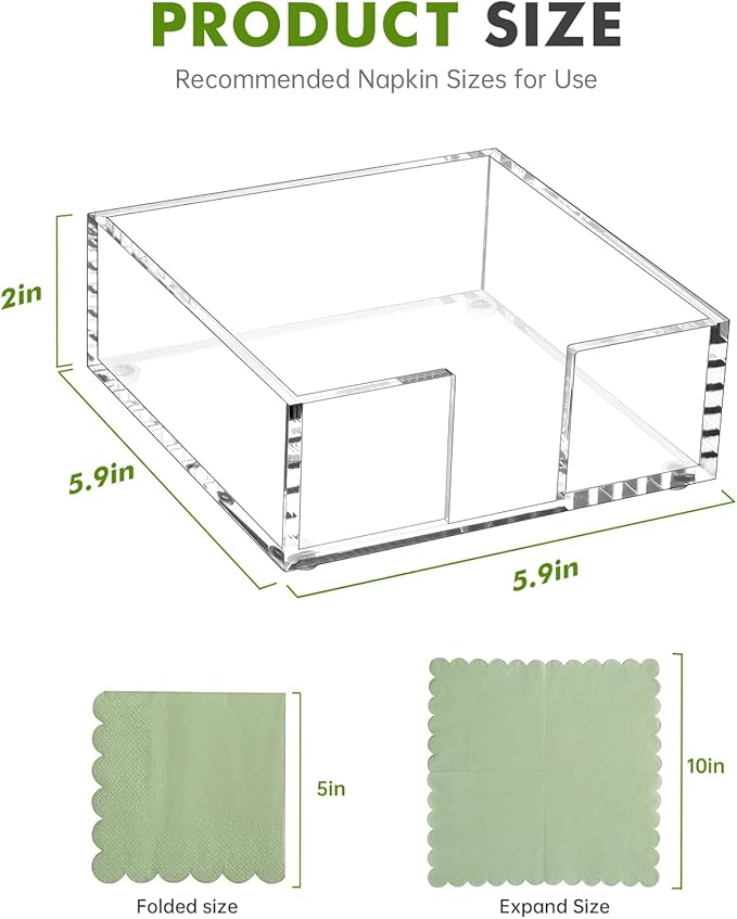 Kordory Acrylic Cocktail Napkin Holder - Image 2