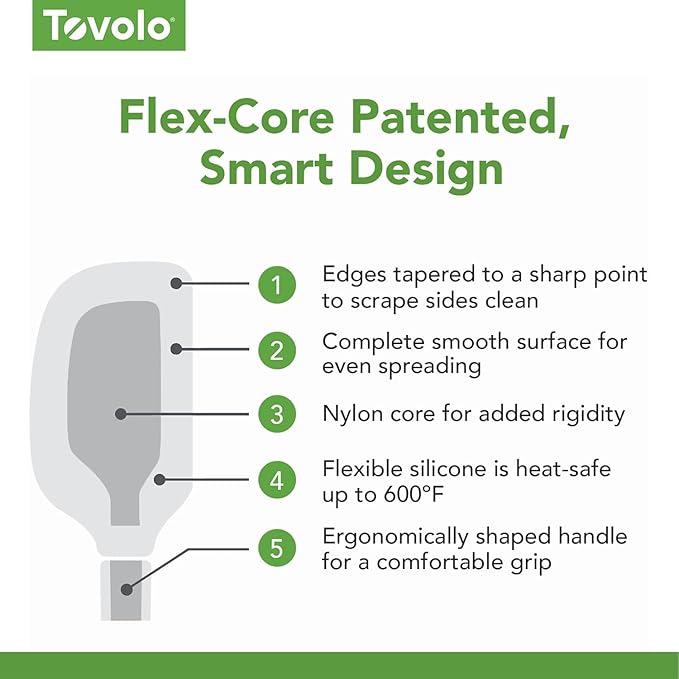 Tovolo Jar Spatula Silicone Long Stainless Steel Handle Scraper Spatula Apricot - Image 5