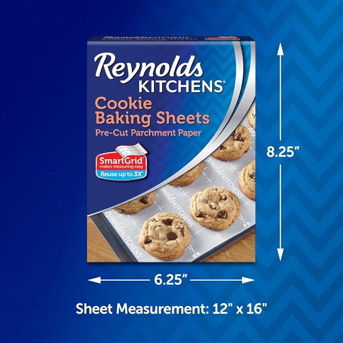 Reynolds Kitchens Cookie Baking Sheets, Pre-Cut Baking Parchment Paper Sheets - Image 2