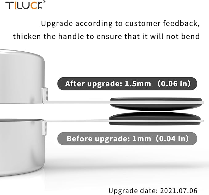TILUCK Measuring Cups and Spoons Set, Stainless Steel, Kitchen Utensils - Image 2