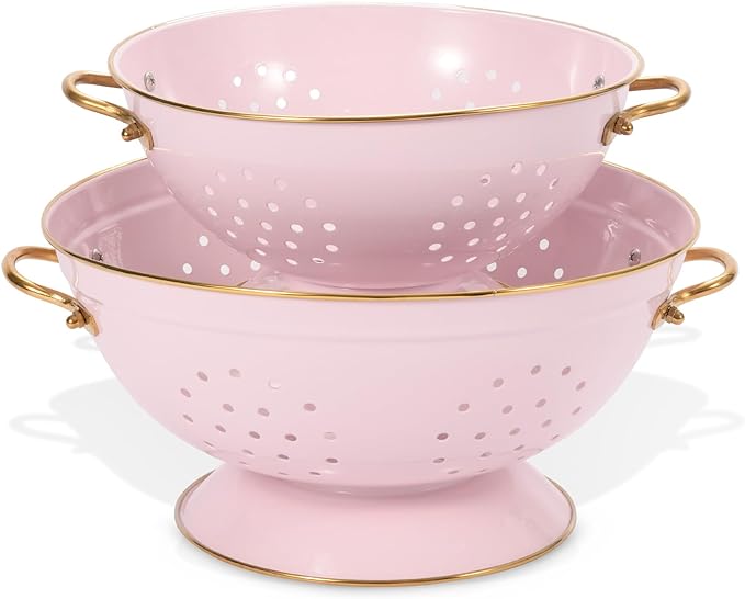 Metal Colander Set of 2, Strainer Basket by Unknown