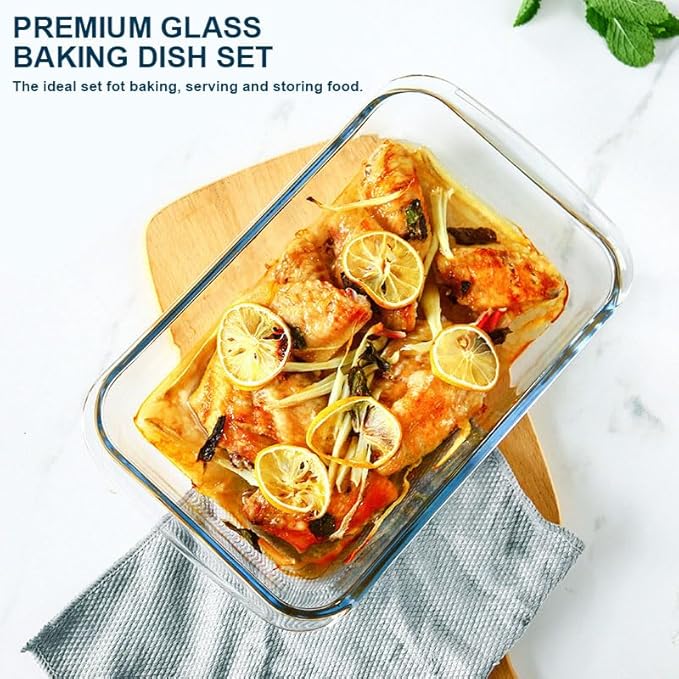 8-Piece Glass Baking Dish Set - Image 6