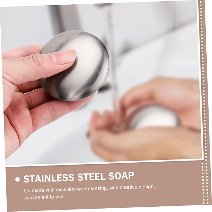 Kitchen Soap Steel Soap Round Metal Odor Absorbers for Home Stainless Steel Gadget