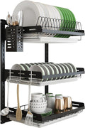 junyuan Hanging Dish Drying Rack Wall Mount, Dish Racks Drainer, 3 Tier Kitchen by junyuan