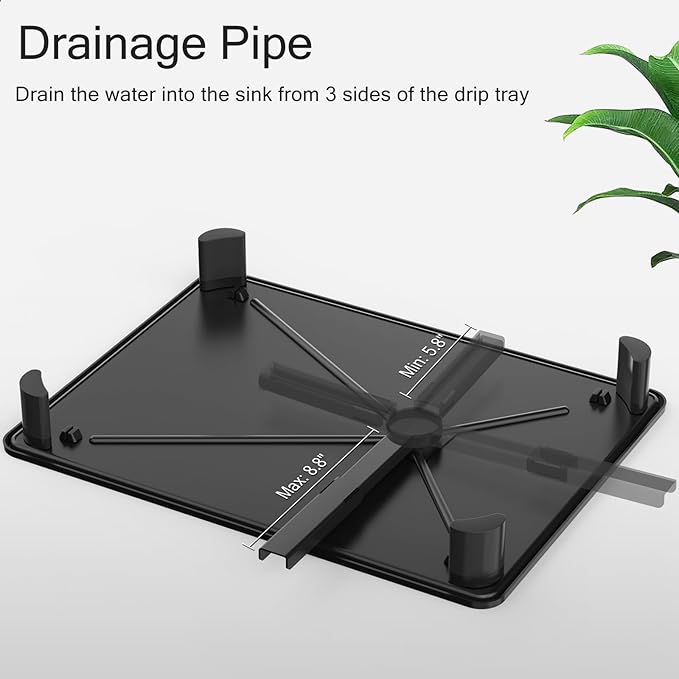 Small 2 Tier Dish Drying Rack, Space Saving Dish Racks - Image 2