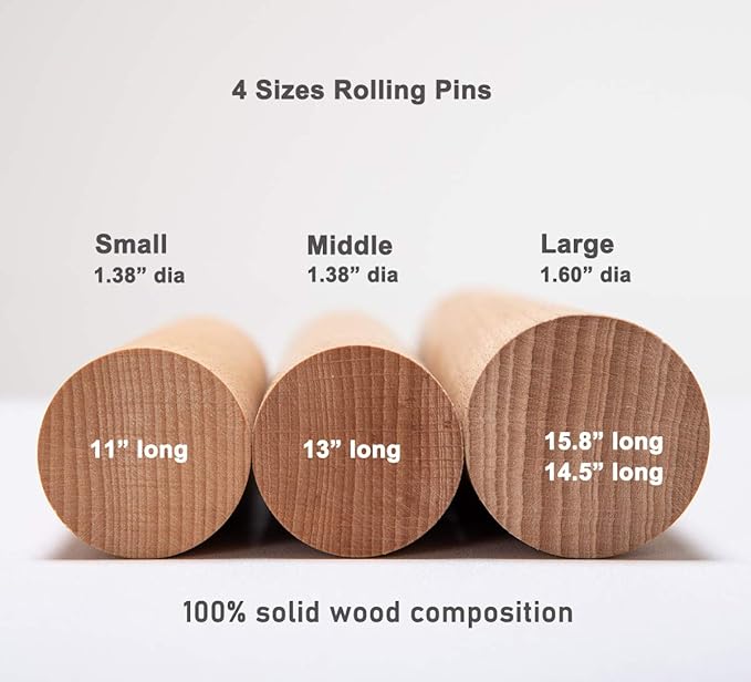 GOBAM Wood Rolling Pin, Large - Image 4