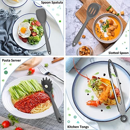Silicone Kitchen Utensils Set, 16-Piece Silicone Cooking Utensils by Deedro