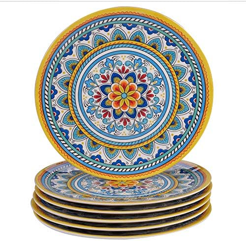Certified International Portofino 12 Piece Melamine Dinnerware Set, Service for 4, Multi Colored