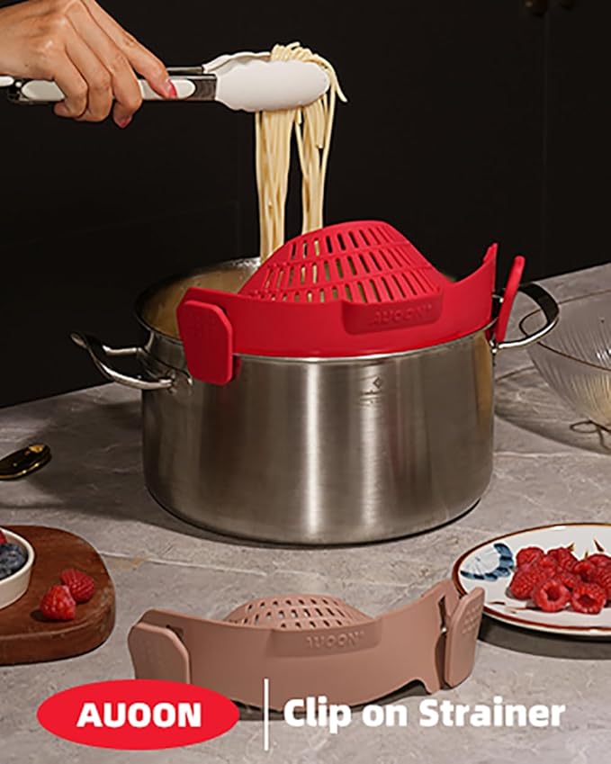 AUOON Oversized Pot Strainer Clip on Silicone - Image 7