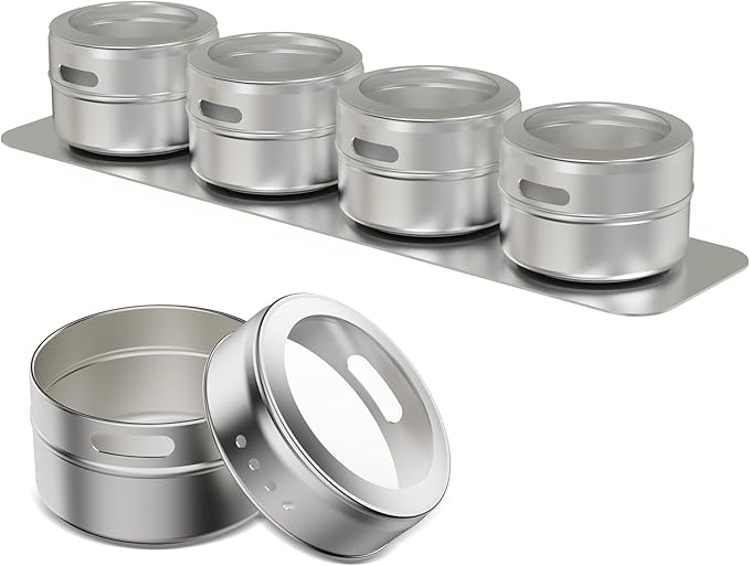 Vetacsion Set of 16 Magnetic Spice Tins - Image 5