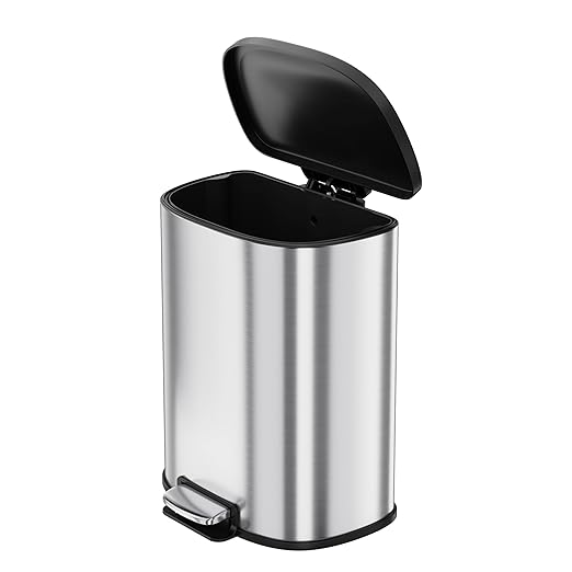 Garvee Stainless Steel Trash Can, 50 L/13 gal Hands Free Garbage Can by Garvee