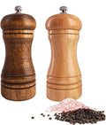 Salt and Pepper Grinders Set, Ouktor Manual Wooden Salt and Pepper Mills Shakers by ouktor