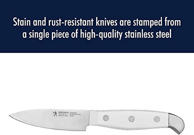 HENCKELS Statement Razor-Sharp 15-Piece White Handle Knife Set - Image 6