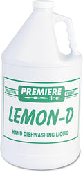 Lemon-D Dishwashing Liquid, Lemon, 1gal, Bottle, 4/Carton, New