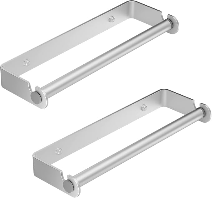 Under Cabinet Paper Towel Holder, Adhesive or Drill Mount Paper Towel Holder by PEDORUBY