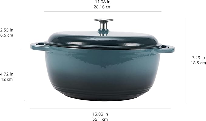 Amazon Basics Enameled Cast Iron Dutch Oven Pot - Image 4
