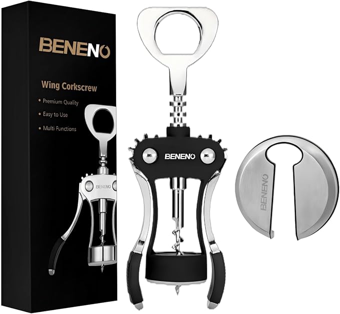 Beneno Wine Opener with Stainless Steel Wine Foil Cutter by Beneno