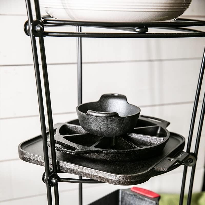 Lodge Cookware Storage Tower 6-Tier Storage Rack, Matte Black